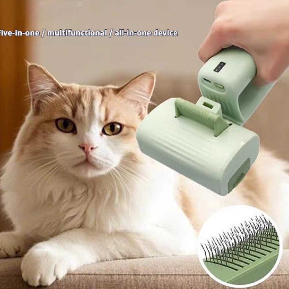 Zoopilo handheld pet grooming vacuum de-shedding brush